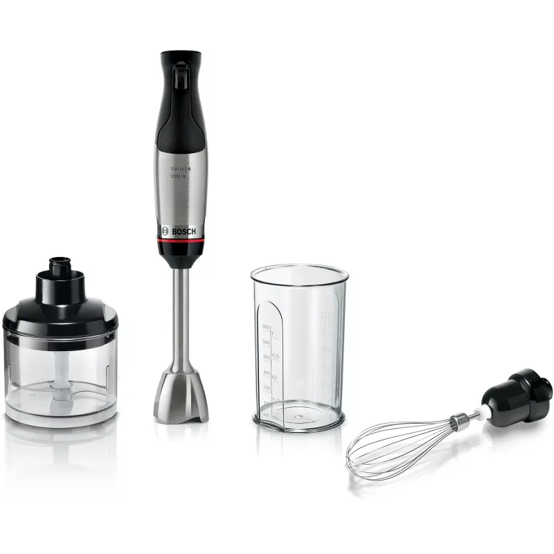 Bosch Serie 6 MSM6M621 blenderis 0,5 L Panardinamas plaktuvas 1000 W Juoda, Nerūdijantis plienas
