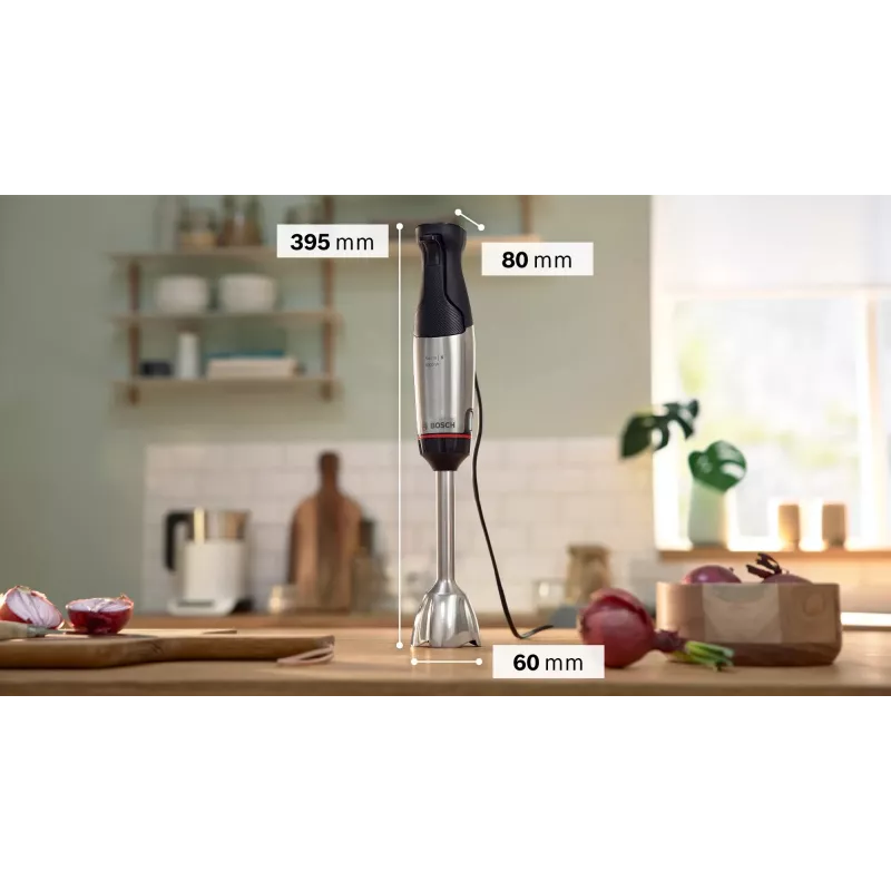Bosch Serie 6 MSM6M621 blenderis 0,5 L Panardinamas plaktuvas 1000 W Juoda, Nerūdijantis plienas