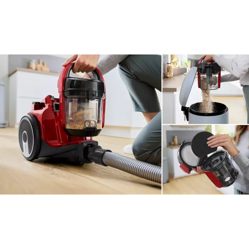 Bosch Serie 2 BGC05AAA2 dulkių siurblys 1,5 L cilindrinis dulkių siurblys sausam valymui 700 W be dulkių maišelio