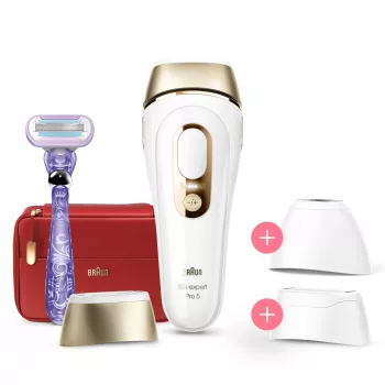 Braun Silk-expert Pro Silk·expert Pro 5 PL5267 Intensyvios impulsinės šviesos (IPL) auksinės, baltos spalvos