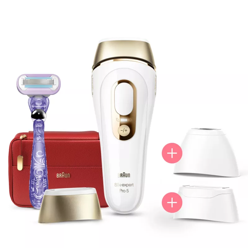 Braun Silk-expert Pro Silk·expert Pro 5 PL5267 Intensyvios impulsinės šviesos (IPL) auksinės, baltos spalvos