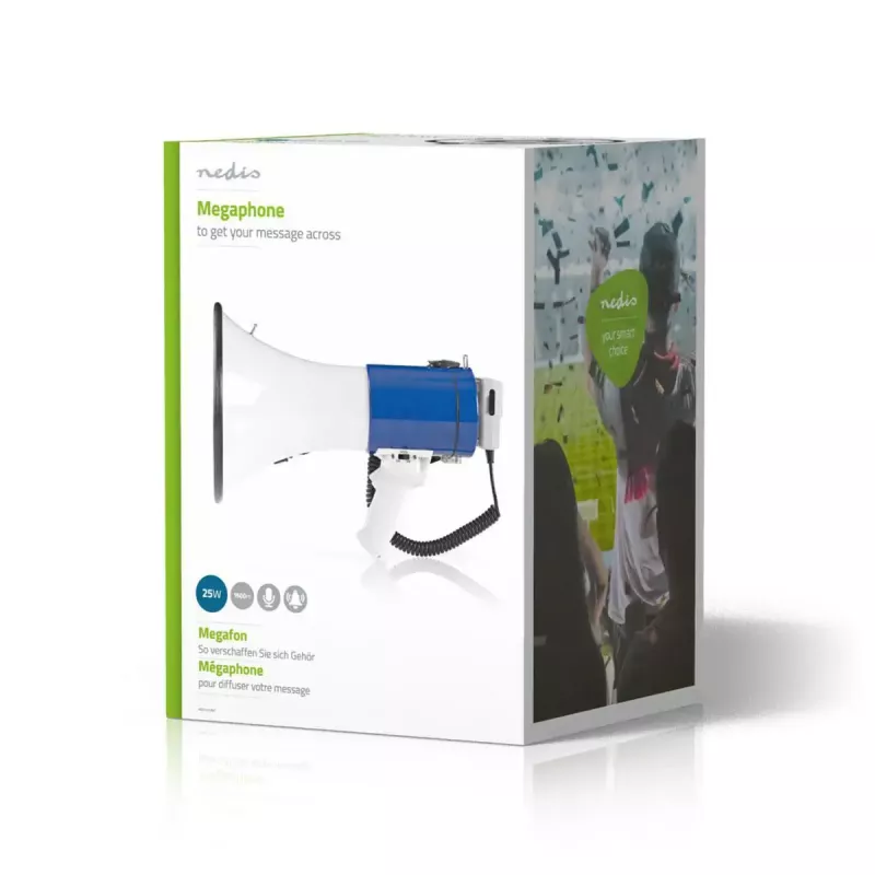 Megafonas Nedis MEPH200WT Baltas Mėlynas 20W 300m diapazonas