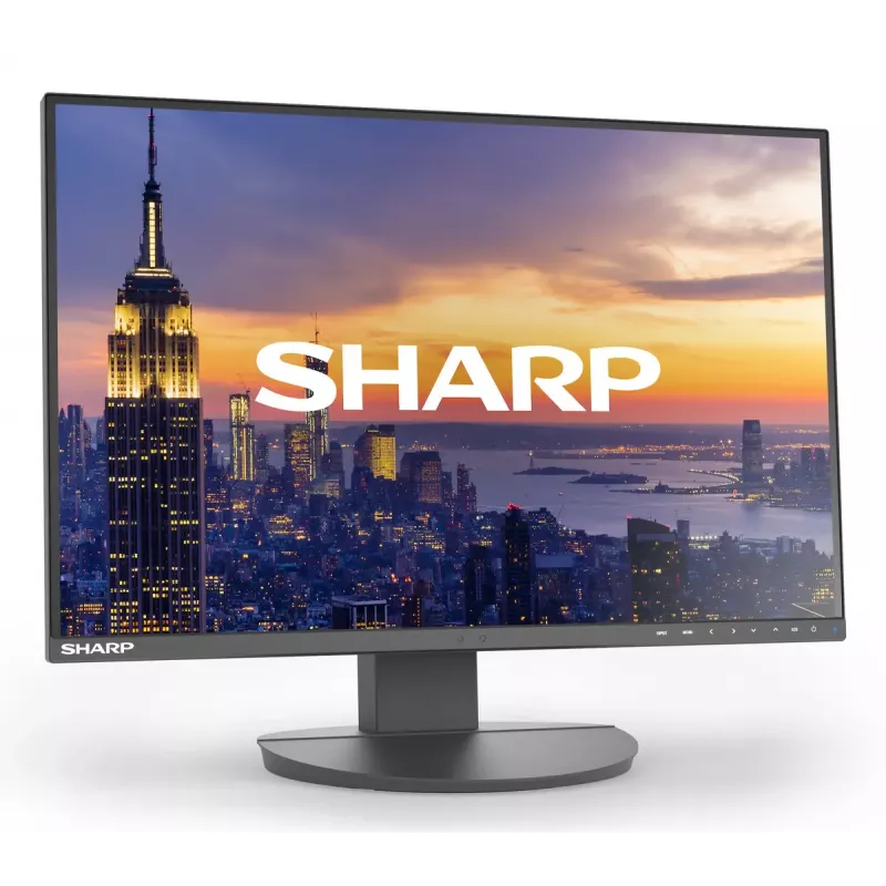 24 col. Sharp MultiSync EA242W LCD monitorius IPS 1920 x 1200 16:10 5 ms USB 3.2 šakotuvas VESA reguliuojamas aukštis Juoda