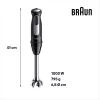 Braun MultiQuick 5 MQ55.254MBK 0,5 l panardinamasis plaktuvas 1000 W juoda, nerūdijantis plienas