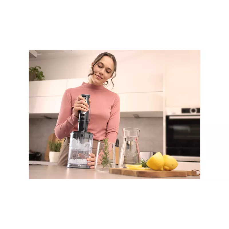 Braun MultiQuick 5 MQ55.254MBK 0,5 l panardinamasis plaktuvas 1000 W juoda, nerūdijantis plienas