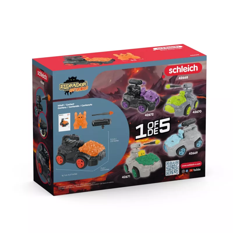 Transporto priemonė Schleich ELDRADOR CREATURES Lava CrashMobile Mini Creature 7-12 metų