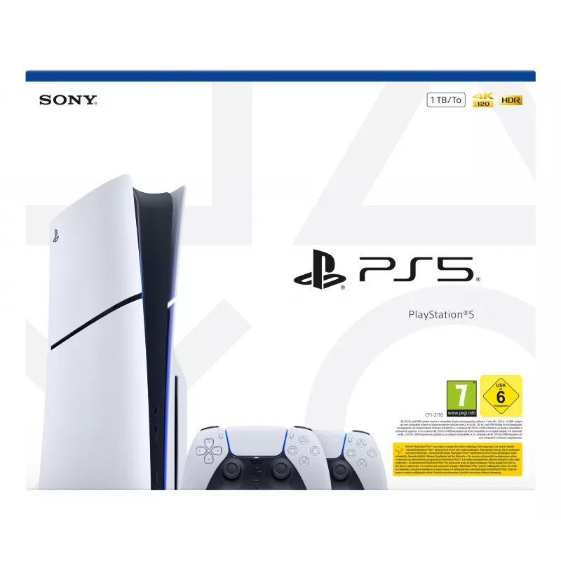 Sony 1000050116 žaidimų konsolė 1 TB Wi-Fi juoda, balta