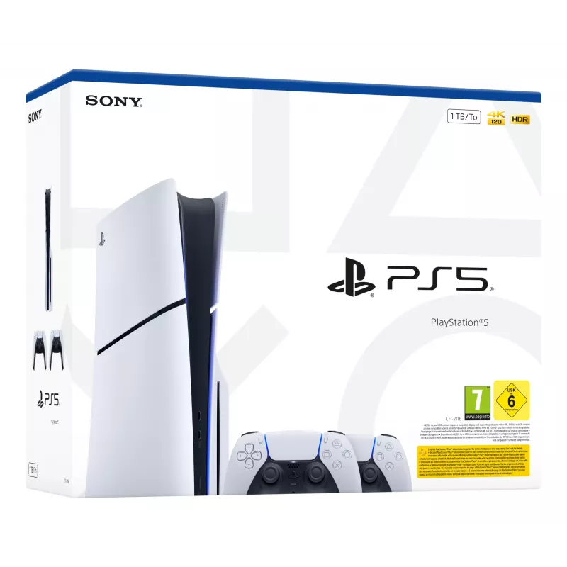 Sony 1000050116 žaidimų konsolė 1 TB Wi-Fi juoda, balta
