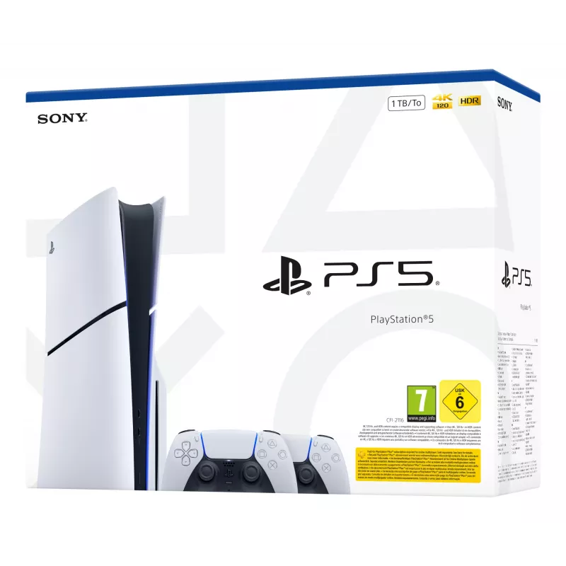 Sony 1000050116 žaidimų konsolė 1 TB Wi-Fi juoda, balta