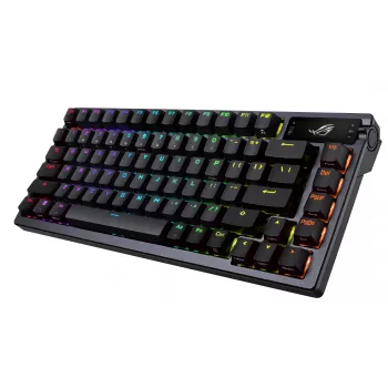 Belaidė mechaninė klaviatūra ASUS ROG Azoth Juoda — modelis 90MP0316-BKUA01, RGB apšvietimas