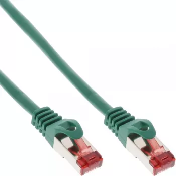 Intos Cat6 S/FTP PiMF 250MHz komutacinis kabelis, 1,5 m, RJ-45–RJ-45, be halogenų, žalias