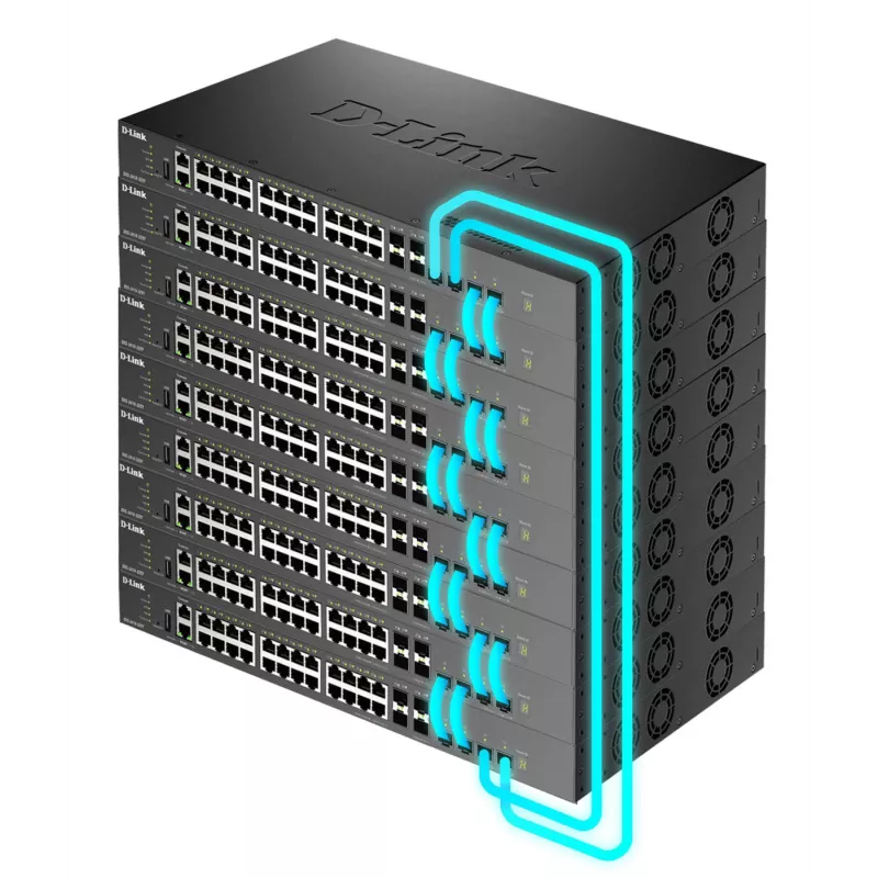 D-Link Layer 3 Stackable 10 Gigabit Managed Switches, valdomas, L3, Fast Ethernet (10/100), pilnas dvipusis ryšys, montuojamas ant stovo