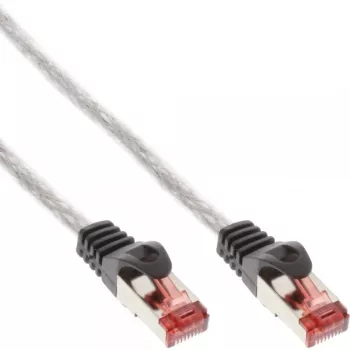 komutacinis kabelis InLine Cat6 S/FTP PiMF 250MHz RJ-45–RJ-45 PVC skaidrus 1,5 m