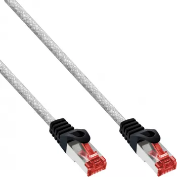 komutacinis kabelis InLine S/FTP PiMF Cat6 250MHz RJ-45–RJ-45 PVC permatomas 0.25 m