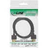 InLine High Speed HDMI laidas su Ethernet, AM/AM, itin plonas, juodas/auksinis, 0,5 m