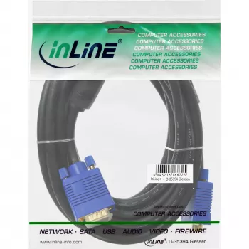 InLine S-VGA kabelis Premium 15HD vyriška/vyriška jungtis juodas 1,5 m