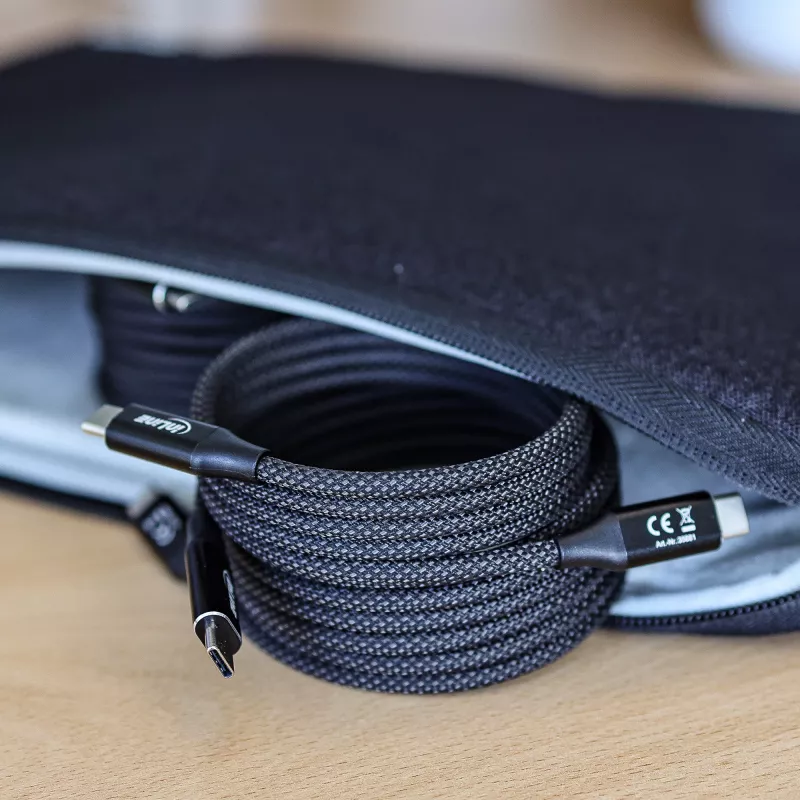 „InLine“ magnetinis USB-C laidas, USB-C (vyriškas) / USB-C (vyriškas), 100 W, juodas, 1 m