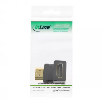 InLine HDMI adapteris, kištukas / lizdas, žemyn nukreiptas, paauksuoti kontaktai, 4K2K