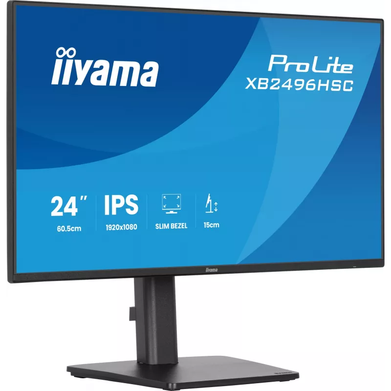 iiyama ProLite XB2496HSC-B1 kompiuterio monitorius 60,5 cm (23,8 col.) 1920 x 1080 pikselių Full HD LED juodas
