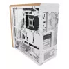 PC korpusas Lian Li Lancool 217 Midi Tower — balta ir medis, palaiko ATX/EATX/Micro-ITX, 2x120 mm priekyje, 1x140 mm gale, 1×3,5 colio + 8×2,5 colio