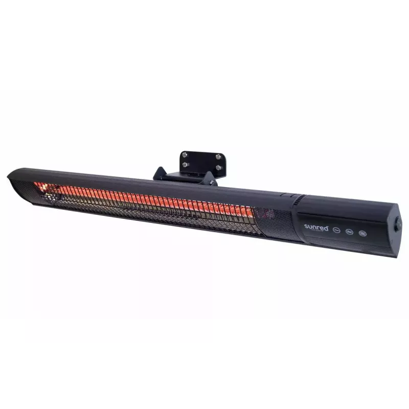 infraraudonųjų spindulių šildytuvas SUNRED RD-DARK-20, 2000 W, montuojamas ant sienos, IP55, juodas