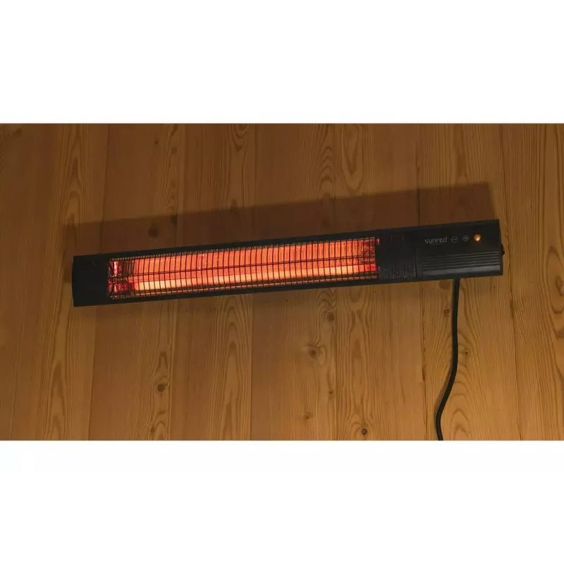 infraraudonųjų spindulių šildytuvas SUNRED RD-DARK-20, 2000 W, montuojamas ant sienos, IP55, juodas