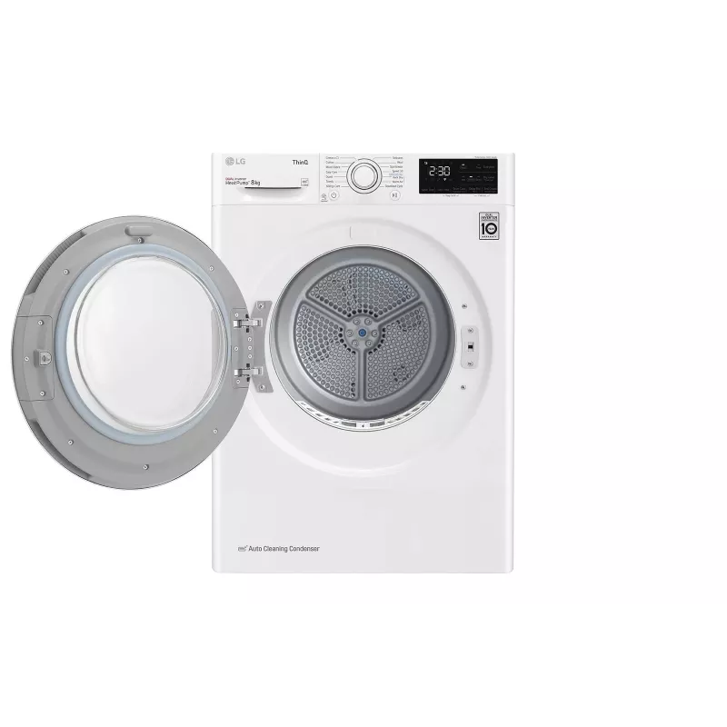 LG RH80V3AV6N skalbinių džiovyklė Laisvai pastatoma Pakraunama iš priekio 8 kg Balta
