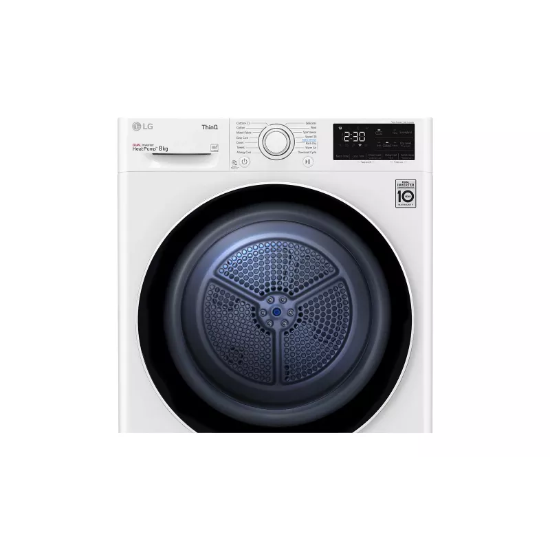 LG RH80V3AV6N skalbinių džiovyklė Laisvai pastatoma Pakraunama iš priekio 8 kg Balta