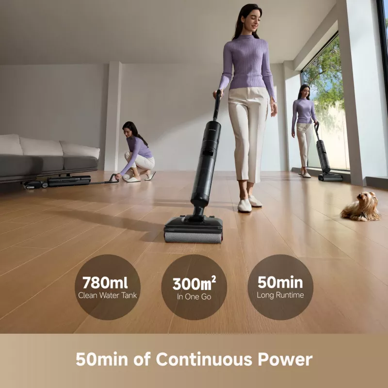 Dreame H12 Pro FlexReach, 2-in-1 stick vacuum, Be maišelio, Juoda, 0,78 L, 0,7 L, Stačiakampis