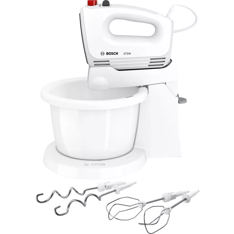 Bosch MFQ2600G rankinis plaktuvas su stovu ir dubeniu 375 W baltas