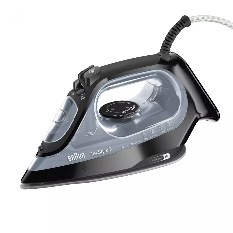Braun TexStyle 3 SI3055BK garinis lygintuvas Keraminis padas 2400 W Juoda