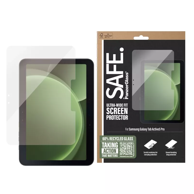 “PanzerGlass SAFE. by ®” ekrano apsauga „Samsung Galaxy Tab Active5 Pro“ | Itin platus pritaikymas