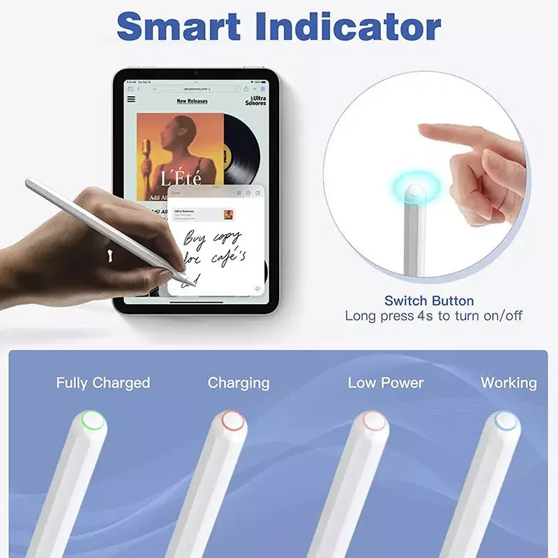 Stylus rašiklis eSTUFF ES68900010-BULK baltas 14 g, skirtas Apple įrenginiams