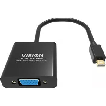 Vaizdo kabelio adapteris Mini DisplayPort į VGA Vision TC-MDPVGA/BL