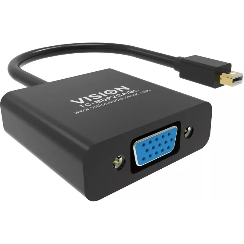 Vaizdo kabelio adapteris Mini DisplayPort į VGA Vision TC-MDPVGA/BL