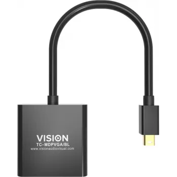Vaizdo kabelio adapteris Mini DisplayPort į VGA Vision TC-MDPVGA/BL