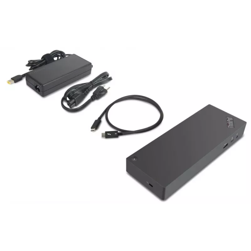 Lenovo 40AN0135IT nešiojamojo kompiuterio dokas / prievadų replikatorius Laidinis Thunderbolt 2 Juoda, Raudona
