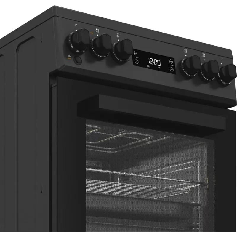 Whirlpool W5V8LCSA laisvai pastatoma viryklė elektrinė keraminė kaitlentė antracito spalvos
