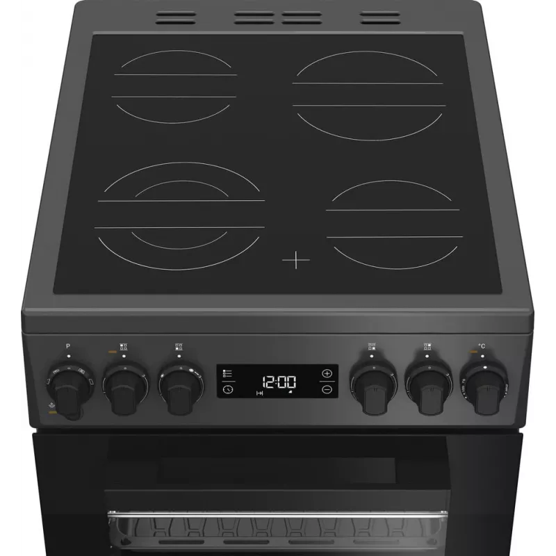 Whirlpool W5V8LCSA laisvai pastatoma viryklė elektrinė keraminė kaitlentė antracito spalvos