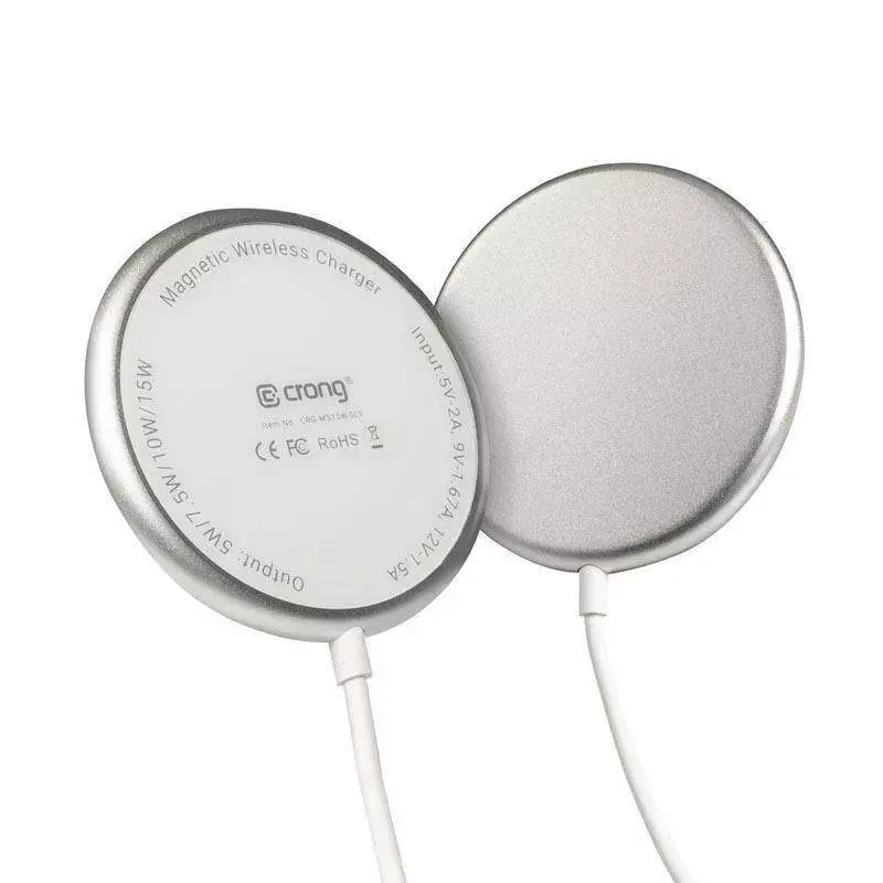 Belaidis įkroviklis Crong MagSpot CRG-MS15W-SLV Greitasis įkrovimas Vidaus DC