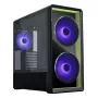 PC korpusas Lian Li Lancool 217 INF Midi Tower — juodas, palaiko EATX/ATX/Micro‑ATX/Mini‑ITX, 2x120 mm priekyje, 1x140 mm gale, 1×3,5 colio + 8×2,5 colio, grūdintas stiklas