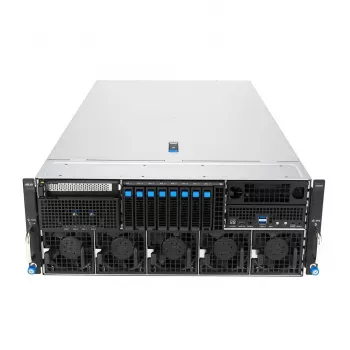 Serverio korpusas ASUS ESC8000A-E13P 90SF0401-M000N 4U stovo, palaiko 2× procesorius, suderinamas su AMD EPYC 9004, 24 DIMM DDR5, 10x 2,5 colio karšto keitimo skyrių, 3200 W maitinimo blokas