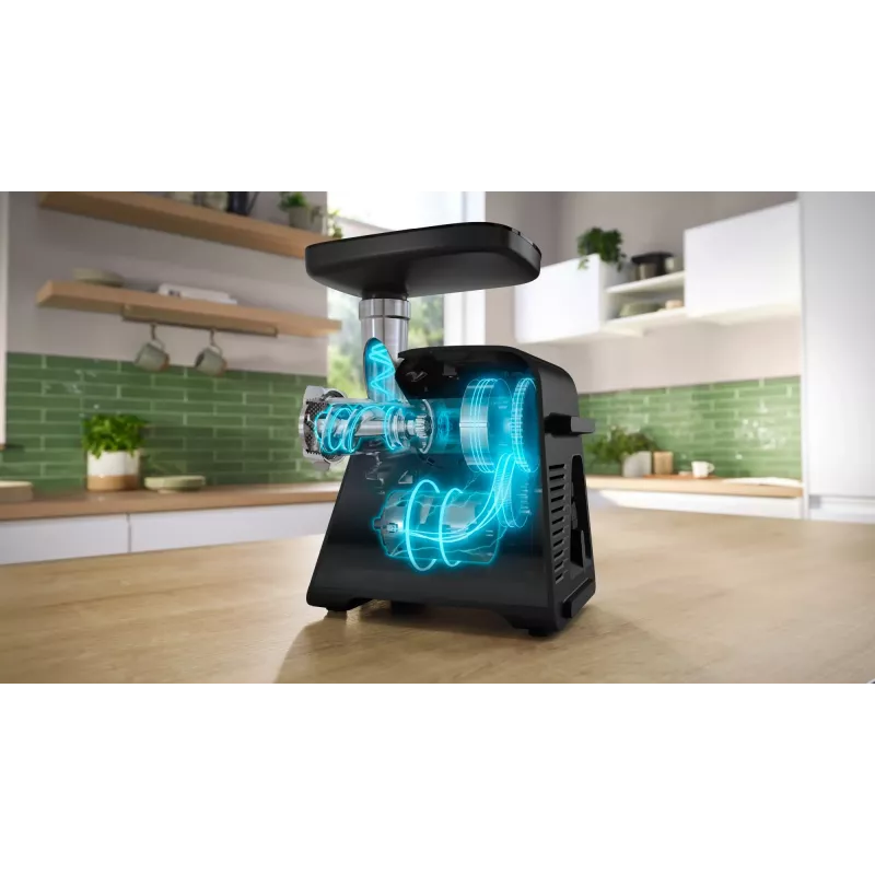 Bosch Serie 6 mėsmalė 2100 W juoda, sidabrinė