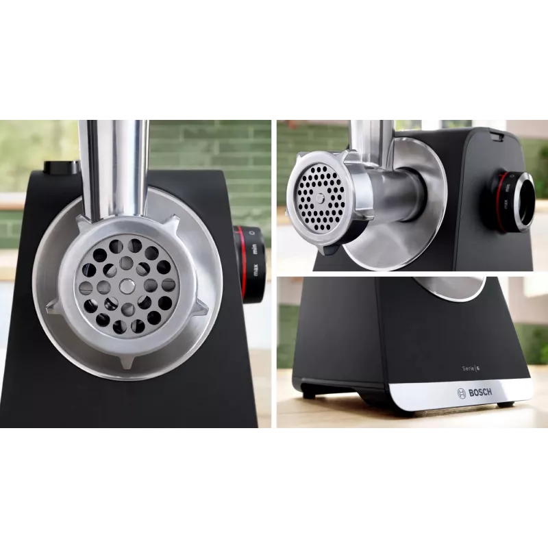 Bosch Serie 6 mėsmalė 2100 W juoda, sidabrinė