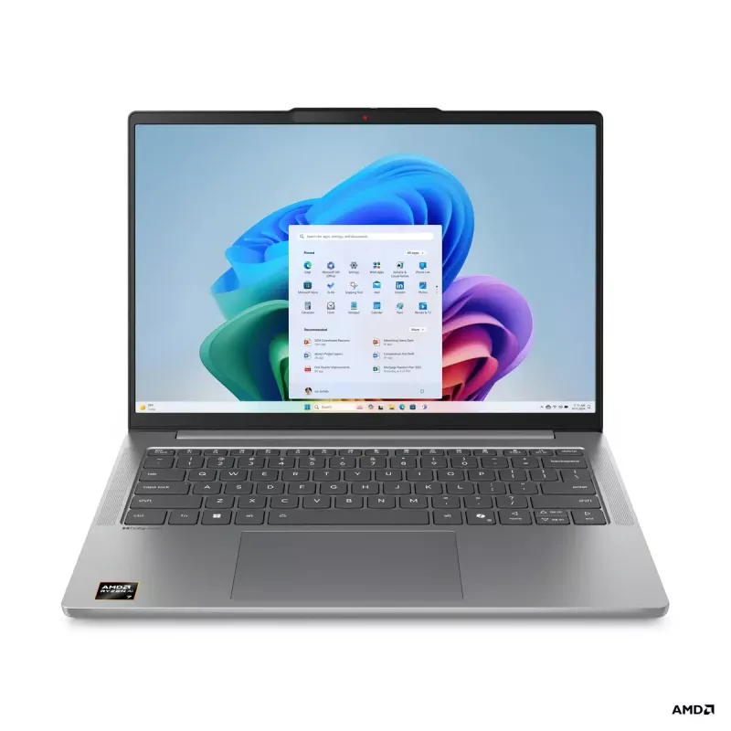Nešiojamasis kompiuteris Lenovo IdeaPad plonas 5 — Ryzen 5 7535HS, 14 colių WUXGA OLED (1920×1200) 400 nitų, 16 GB RAM, 512 GB SSD, Radeon 660M, microSD, Windows 11 Home