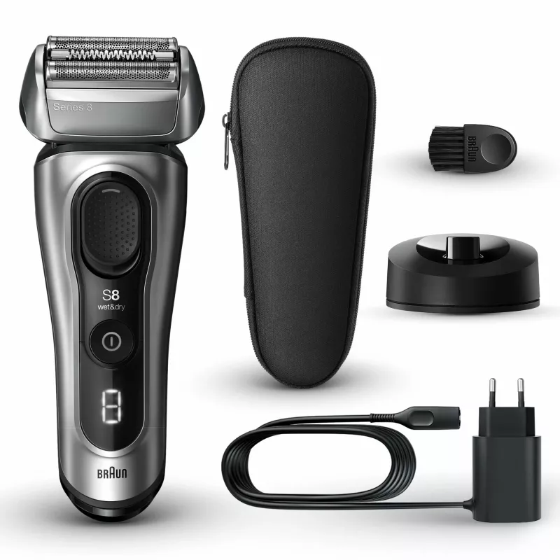 Braun Series 8 8517s elektrinis barzdaskutė – šlapias ir sausas skutimas, sidabrinis