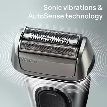 Braun Series 8 8517s elektrinis barzdaskutė – šlapias ir sausas skutimas, sidabrinis