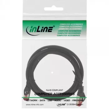 InLine komutacinis kabelis S/FTP PiMF Cat.6 250MHz varis be halogeno juodas 3m