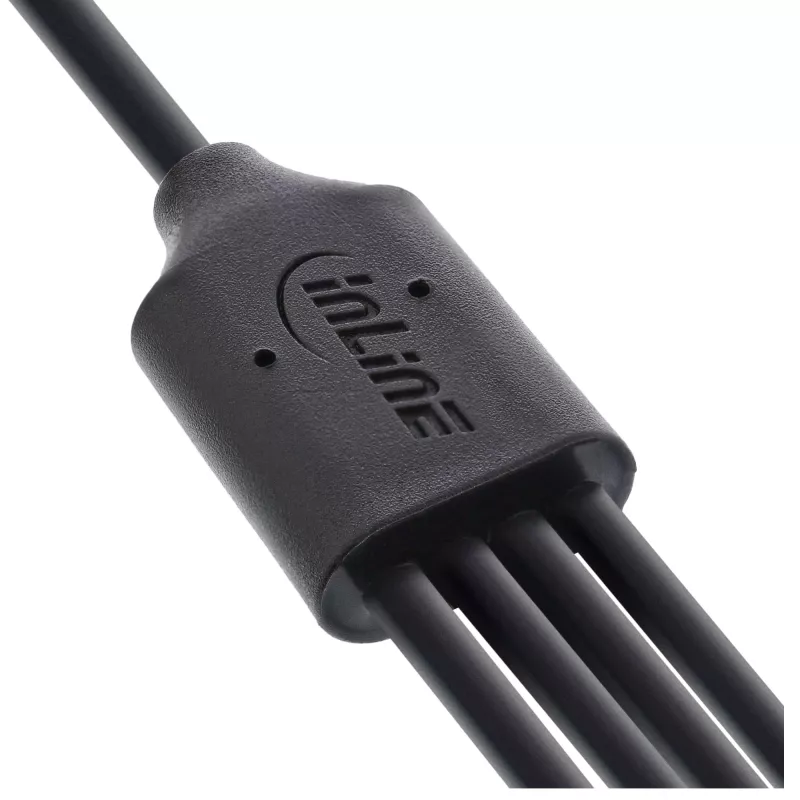 InLine USB 4in1 Y-įkrovimo laidas, 1x USB-A kištukas į 4x USB-C kištukus, juodas 1m