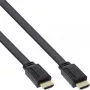 „InLine“ HDMI plokščias laidas, didelės spartos laidas su eternetu, auksuotas, juodas, 5 m